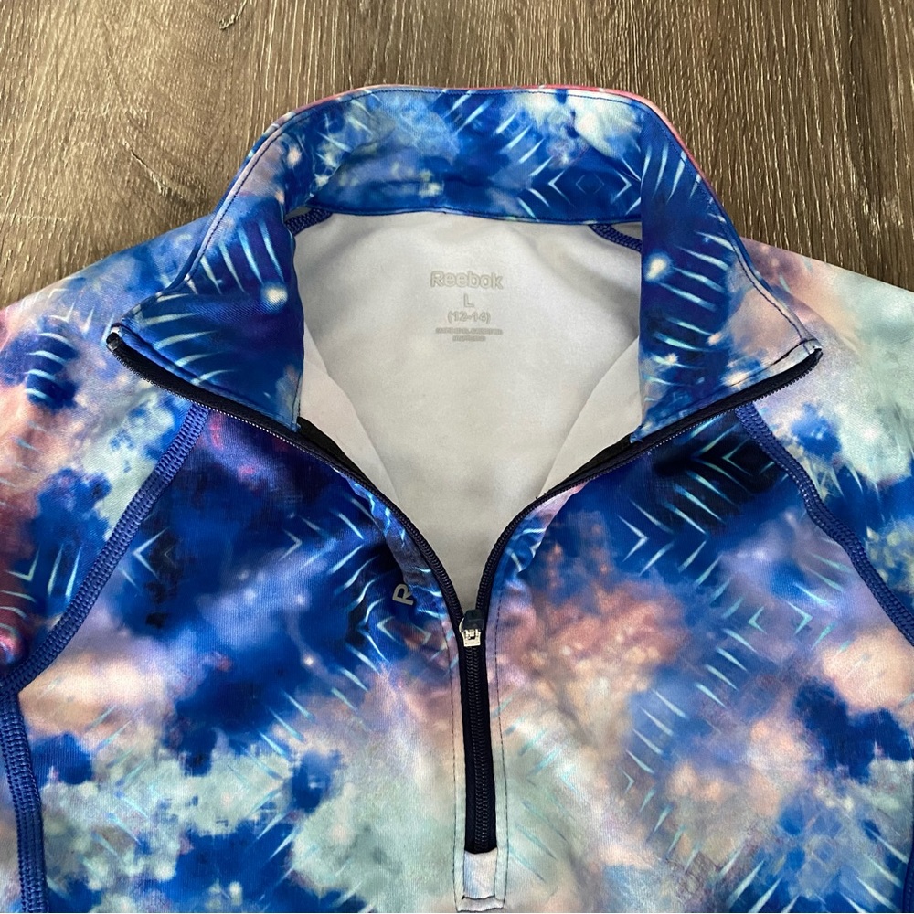 Reebok Women’s 1/4 Zip Tie Dye Athletic Top XS - Picture 5 of 13